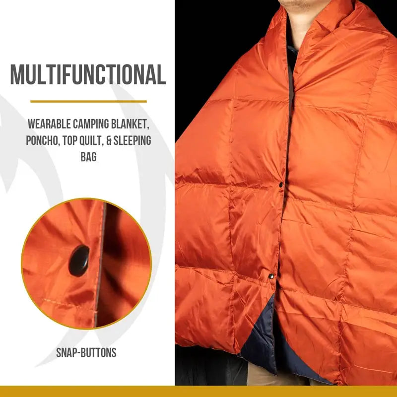 OneTigris Foldable Camping Blanket 3 Season 1 Person Outdoor Down Quilt - Get Outside Today 25