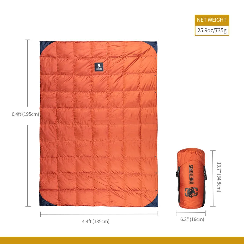 OneTigris Foldable Camping Blanket 3 Season 1 Person Outdoor Down Quilt - Get Outside Today 25