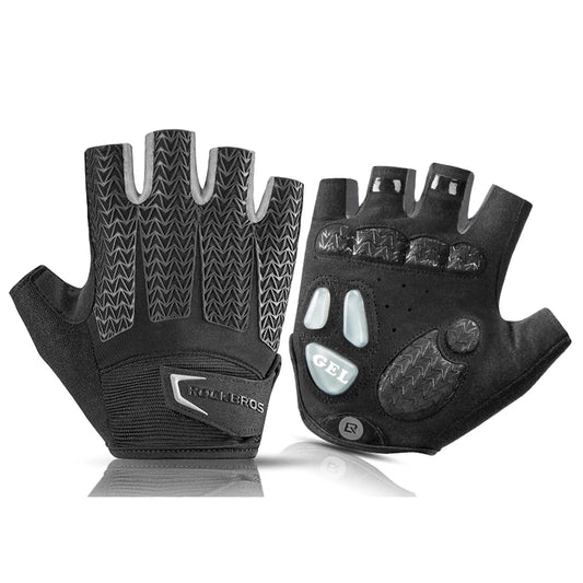 Rockbros Half Finger Cycling Gloves Touch Screen Gel Padded Breathable Road Mtb - Get Outside Today 25