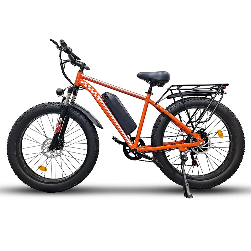 Orange 1000W Electric Bike For Adults 48V 15Ah Fat Tire Mountain Ebike 31 MPH - Get Outside Today 25