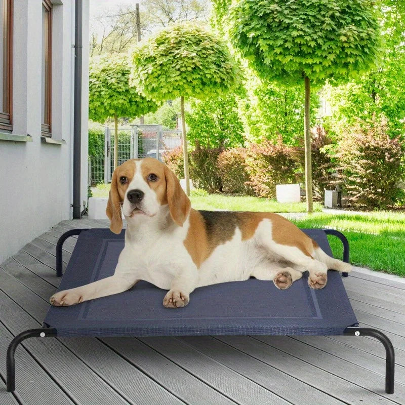 Petsjoy Large Elevated Dog Cat Bed Outdoor Steel Frame Cot