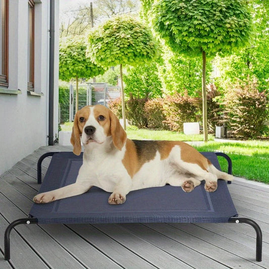 Petsjoy Large Elevated Dog Cat Bed Outdoor Steel Frame Cot
