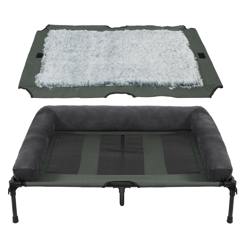 XXL XL Large Dog Bed Outdoor Raised Dog Bed with Cooling Mat - Get Outside Today 25