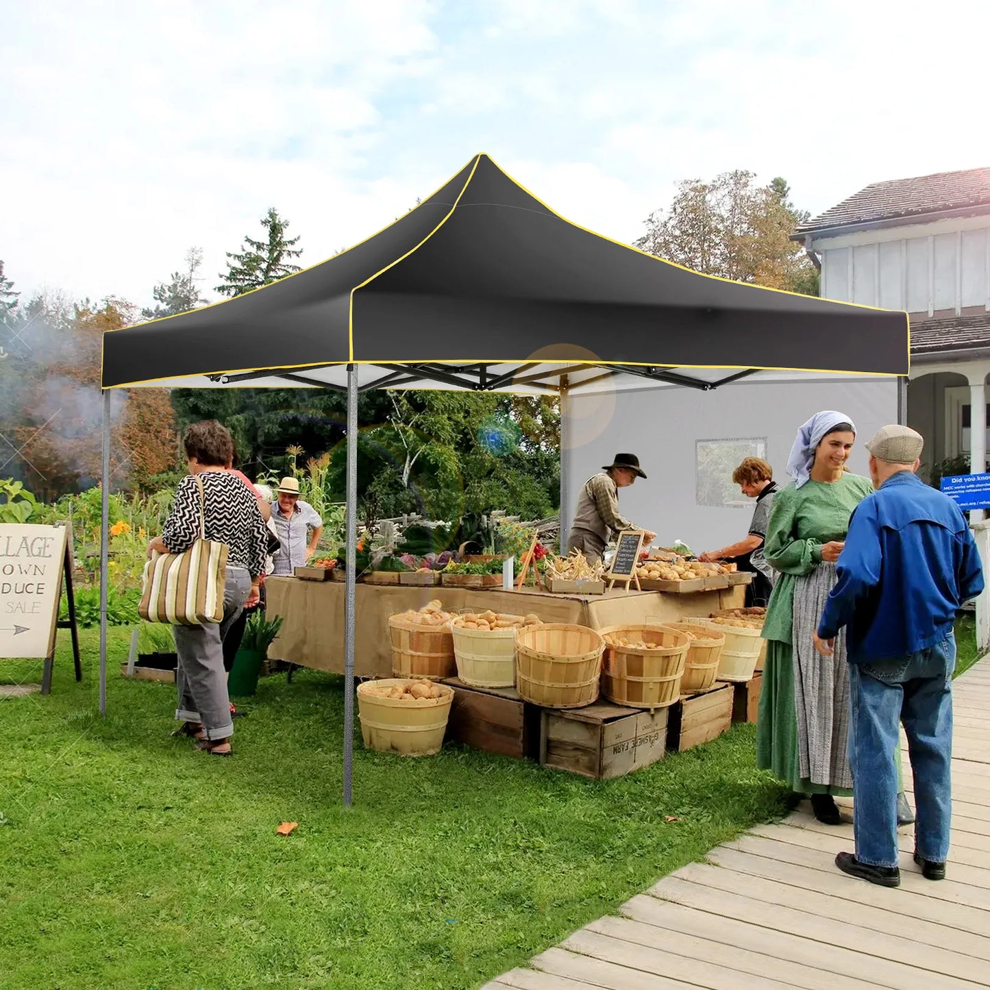 10x10 Pop Up Canopy Tent Commercial Heavy Duty Instant Canopy with 4 Sidewalls UV 50 Plus Silver Coated Waterproof Vendor Tent - Get Outside Today 25