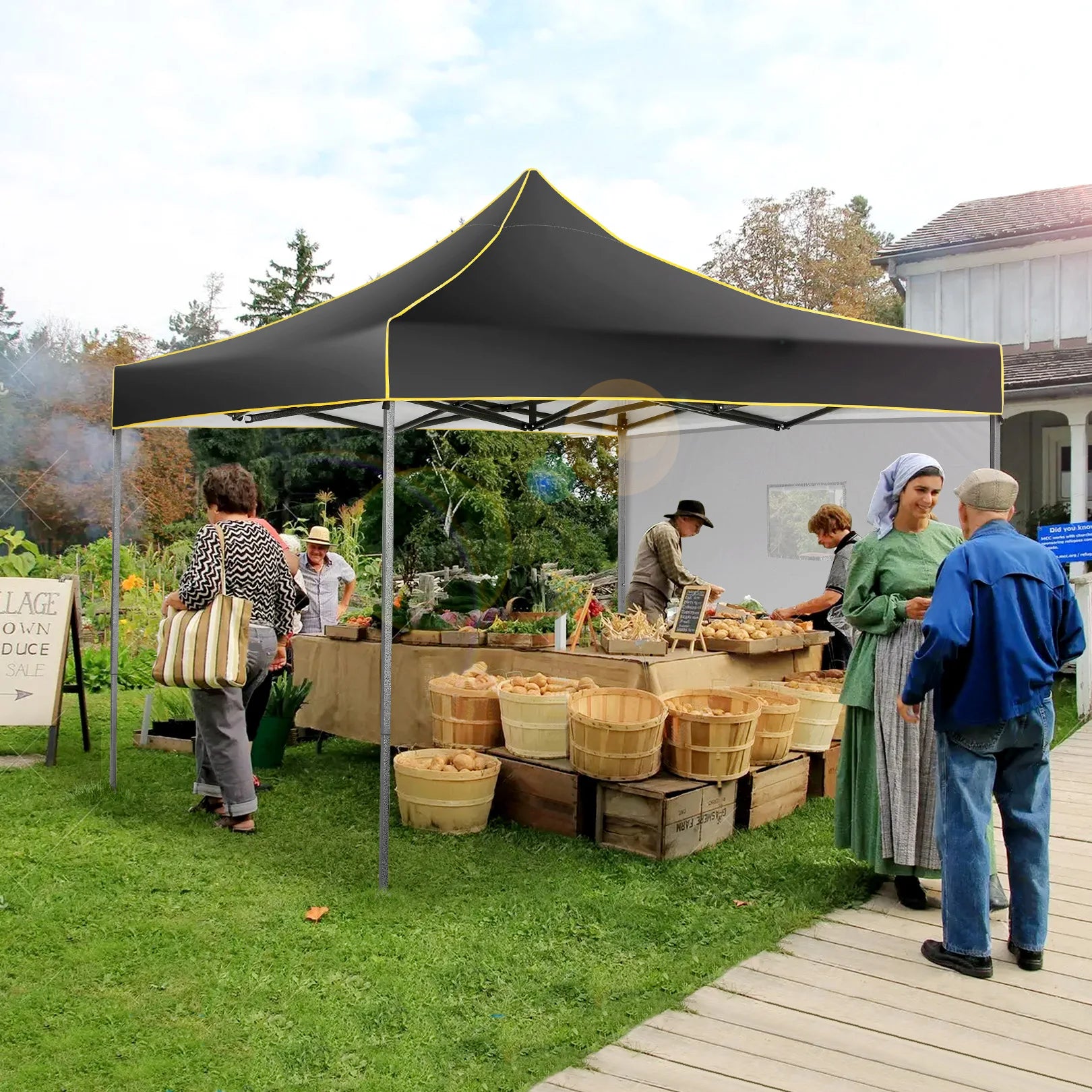 10x10 Pop Up Canopy Tent Commercial Heavy Duty Instant Canopy with 4 Sidewalls UV 50 Plus Silver Coated Waterproof Vendor Tent - Get Outside Today 25