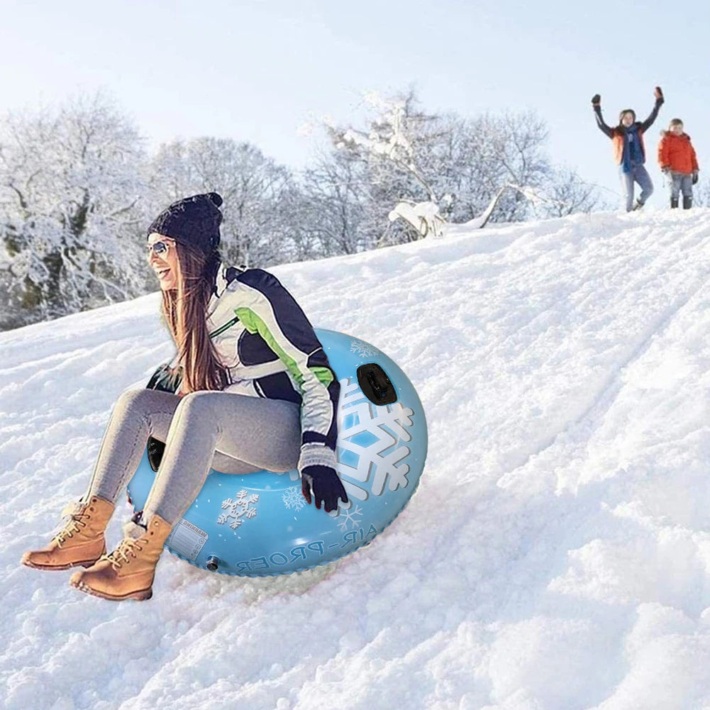 Inflatable Floated Skiing Board Sled PVC Ring With Handles
