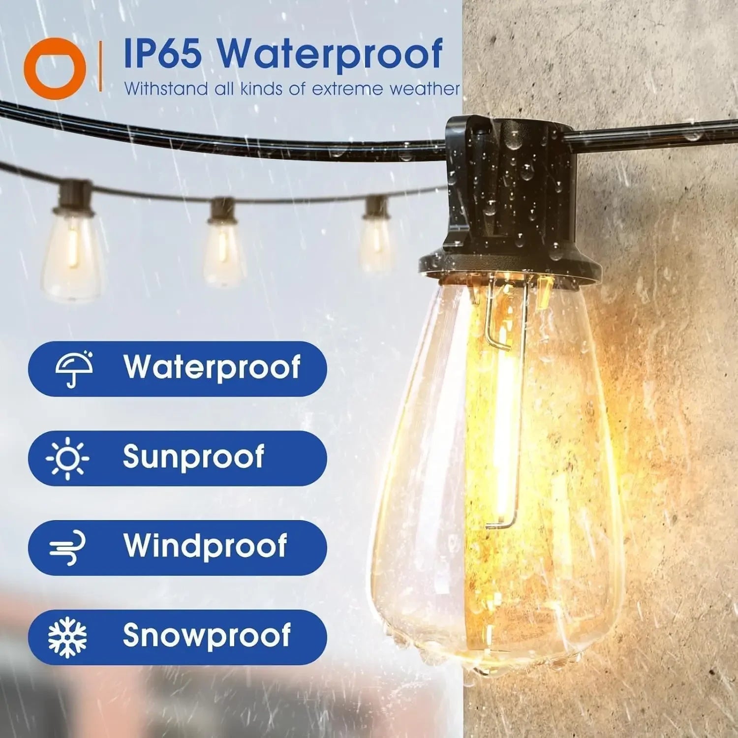 150FT LED Outdoor String Lights Waterproof Patio Lights - Get Outside Today 25