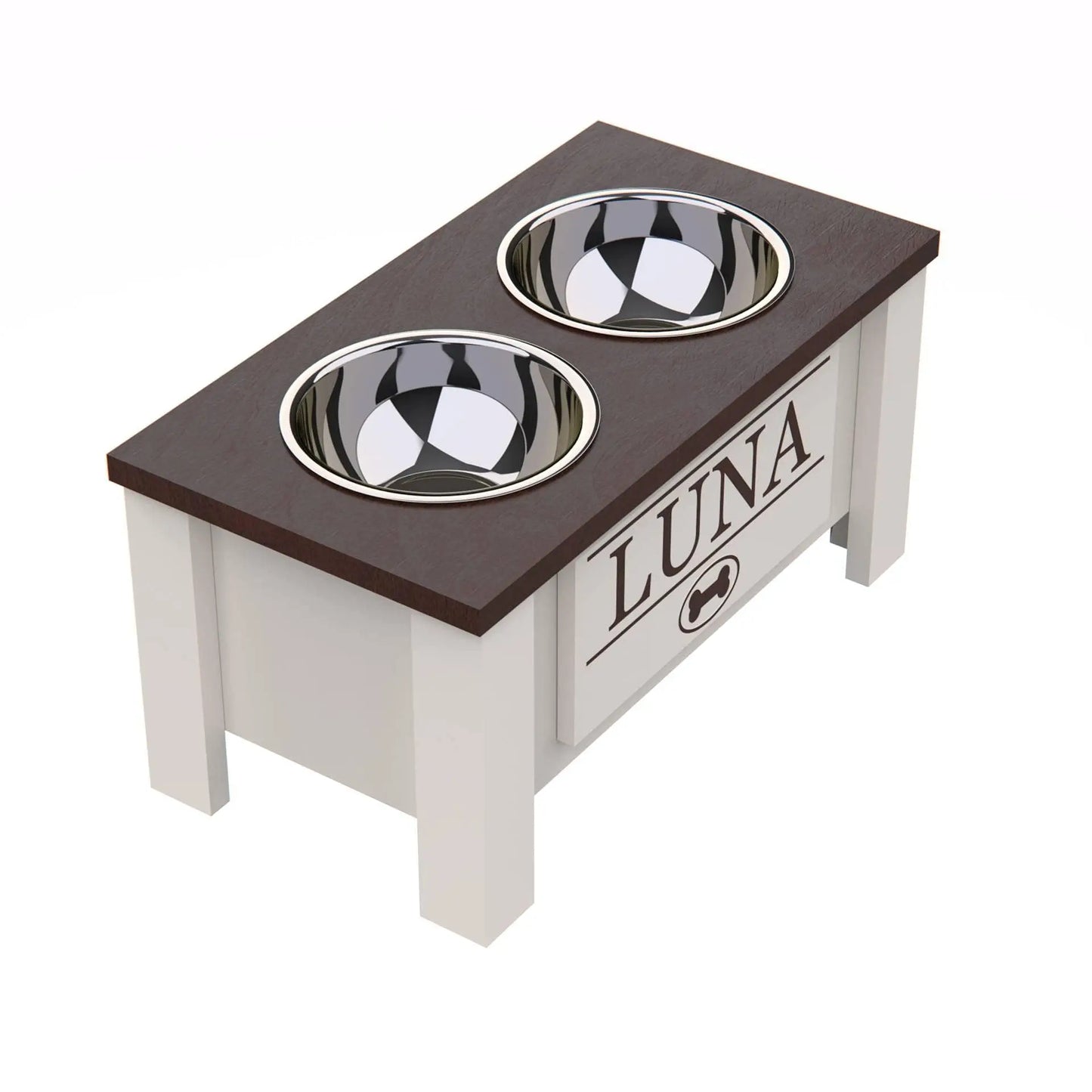 Raised Dog Bowl Stand With Internal Storage Stainless Bowls - Get Outside Today 25