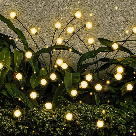 Firefly Garden Lights Solar Outdoor 2 Pack 16 LED Solar Swaying Lights Waterproof Perfect Atmosphere Light for Pathway Patio