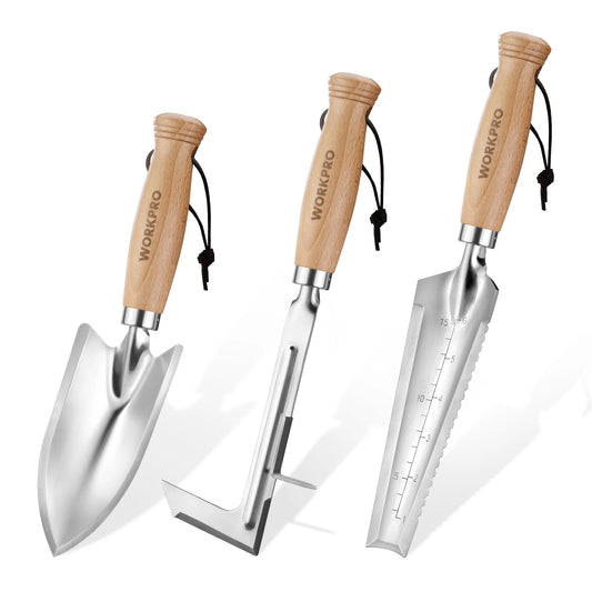 WORKPRO Garden Tool Set 3 Pcs Gardening Tools with Wood Handle - Get Outside Today 25