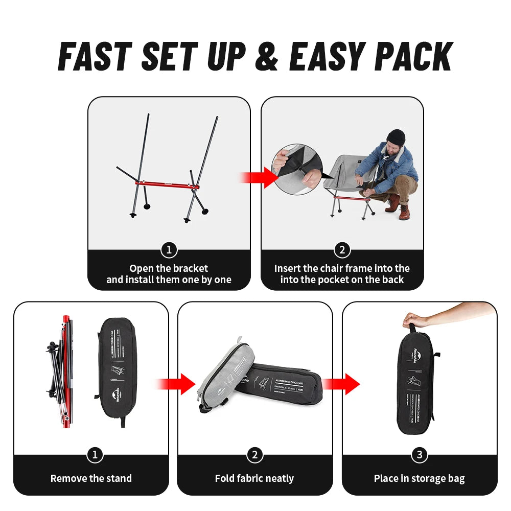 Naturehike Camping Chair YL05 YL06 Ultralight Folding Chair - Get Outside Today 25