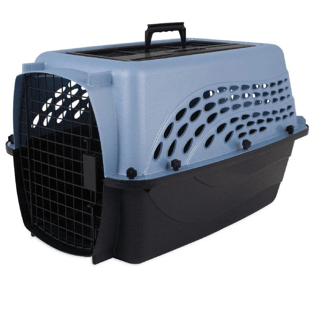 Medium Two Door Plastic Cat Dog Carrier With Secure Latch And Ventilation