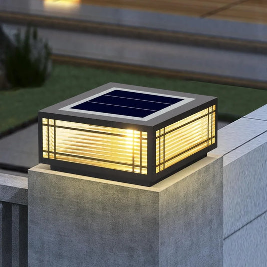 Solar Post Light Fixture Exterior Pillar Light with LED Solar Power Column Caps - Get Outside Today 25
