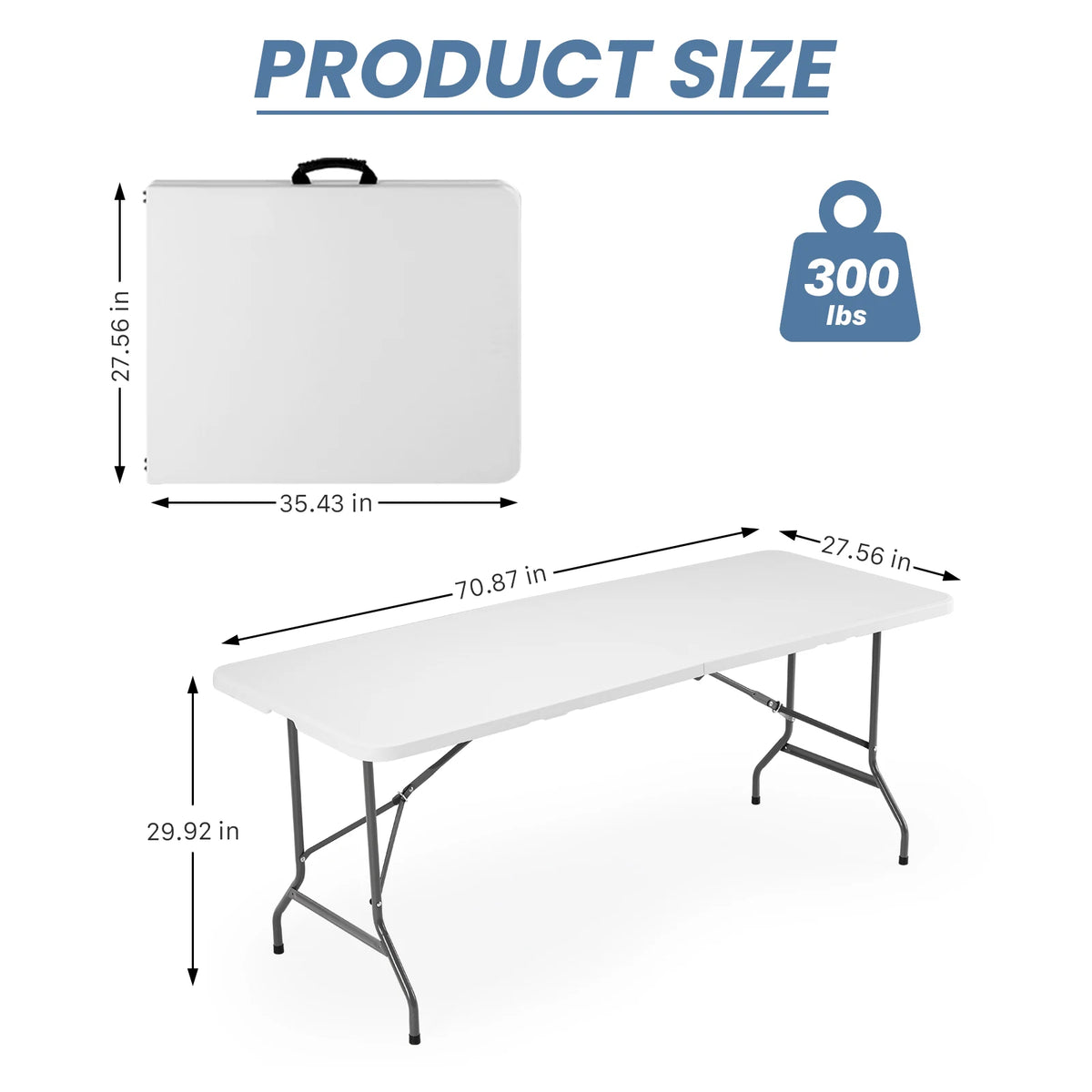 Folding Outdoor Picnic Table Portable Metal Camping Dining - Get Outside Today 25