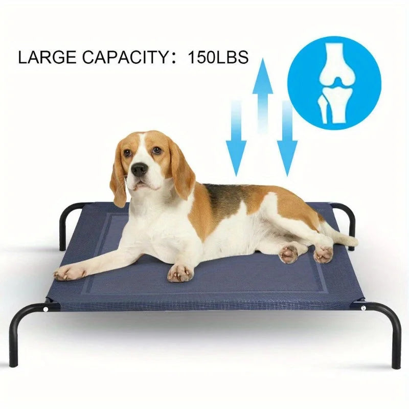 Petsjoy Large Elevated Dog Cat Bed Outdoor Steel Frame Cot