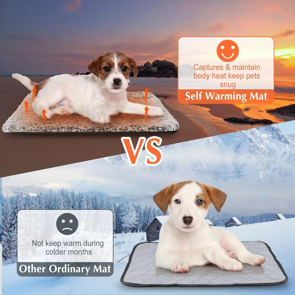 4 Pack Self Warming Cat Bed 16x20 Inches Thermal Pad