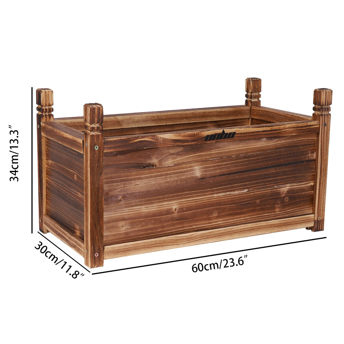 Premium Pine Wood Raised Garden Bed For Indoor Outdoor Herb Flower Planting