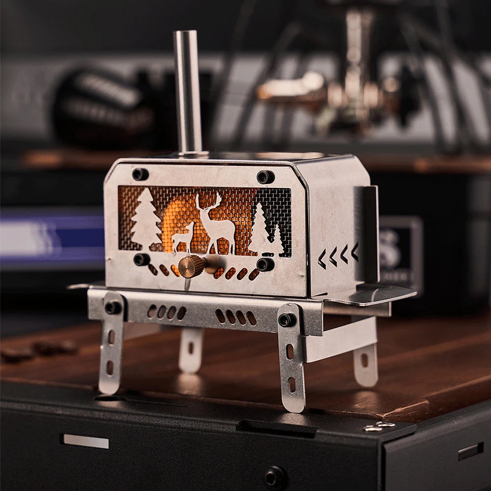 Mini Tent Stove With Chimney Stainless Steel Outdoor Stove
