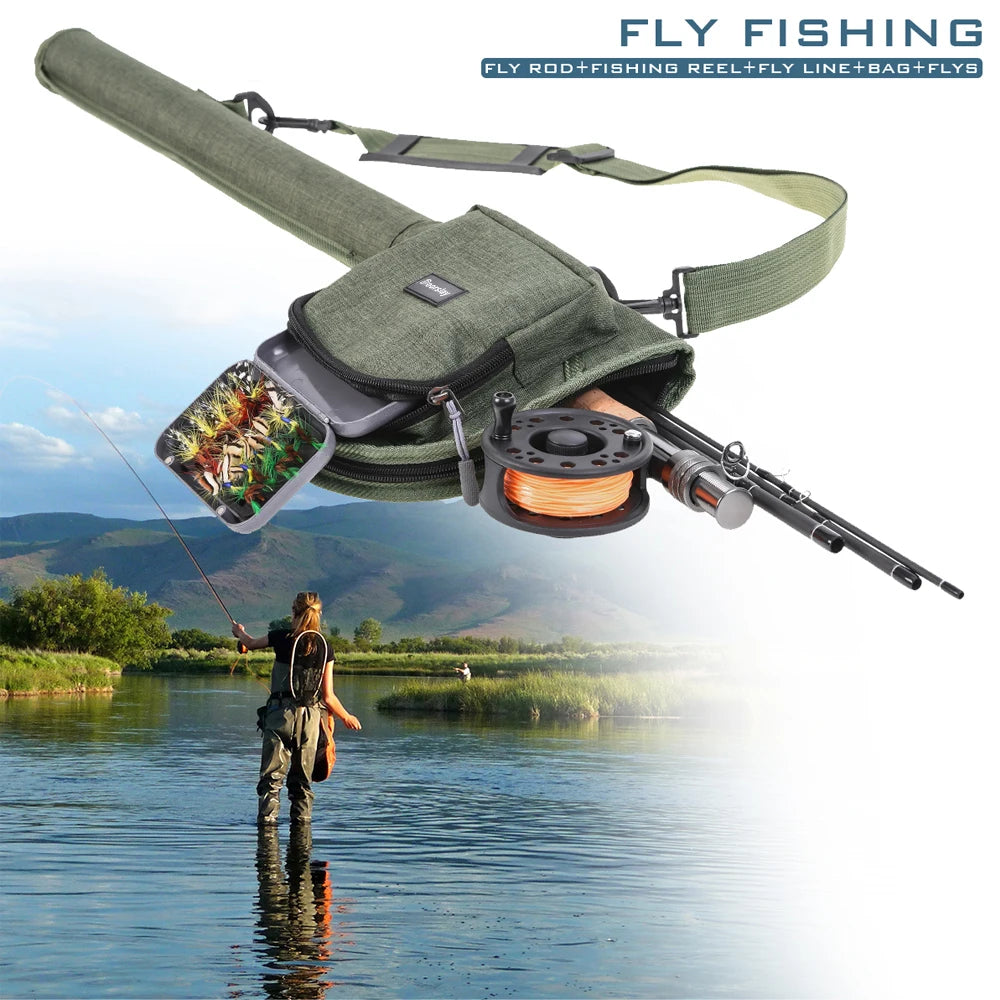 9 Foot Fly Fishing Rod and Reel Combo with Carry Bag 20 Flies Complete Starter Package