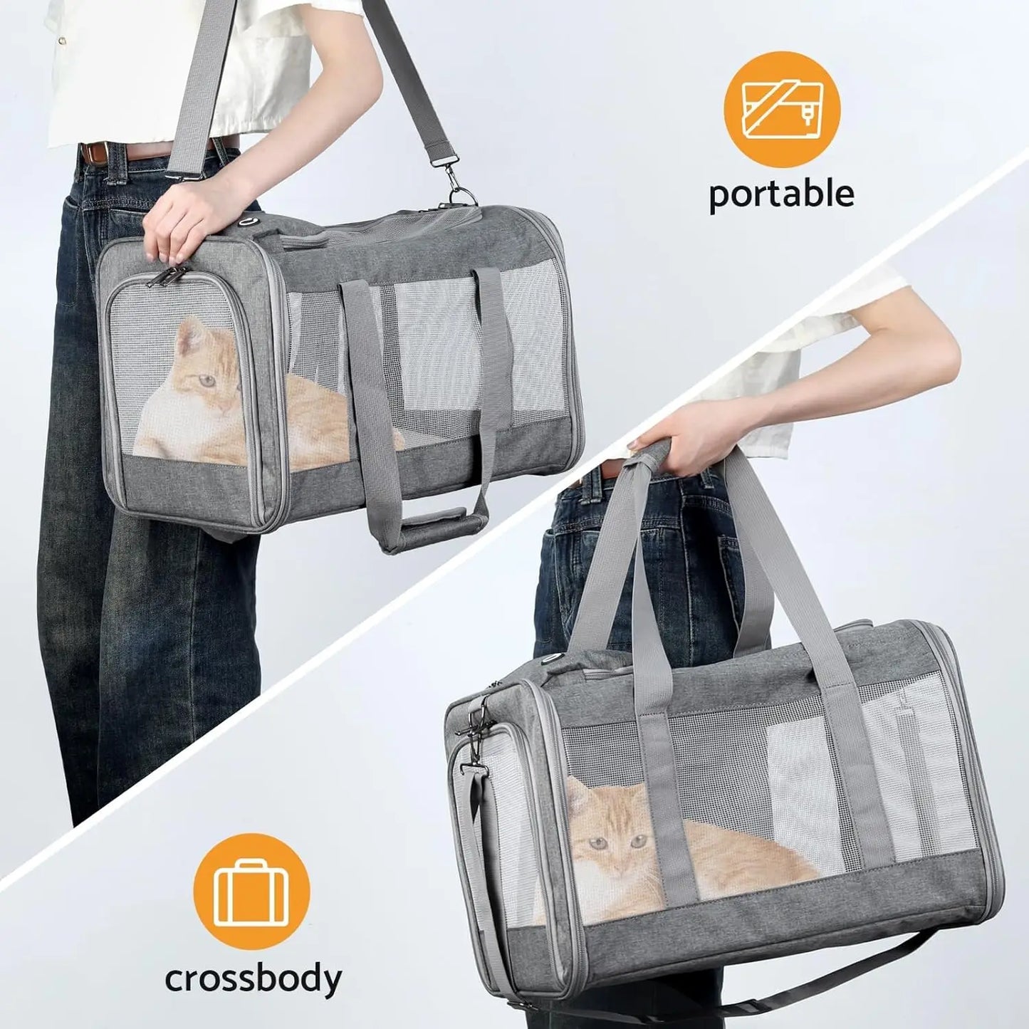 Airline Approved Pet Carrier Cats Dogs Soft Travel Bag - Get Outside Today 25