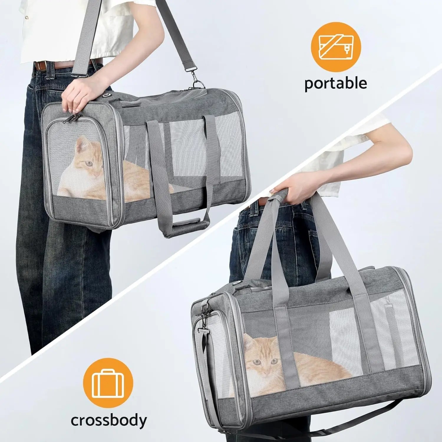Airline Approved Pet Carrier Cats Dogs Soft Travel Bag - Get Outside Today 25