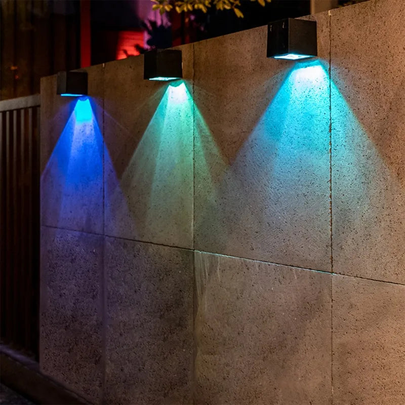 2-Pack Solar Powered Oudoor Landscape Wall Lights Waterproof RGBW Outdoor Lights for Garden Patio Yard - Get Outside Today 25