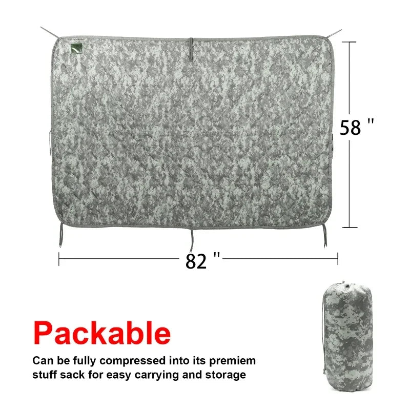 Tactical Poncho Liner Camouflage Water Repellent Blanket
