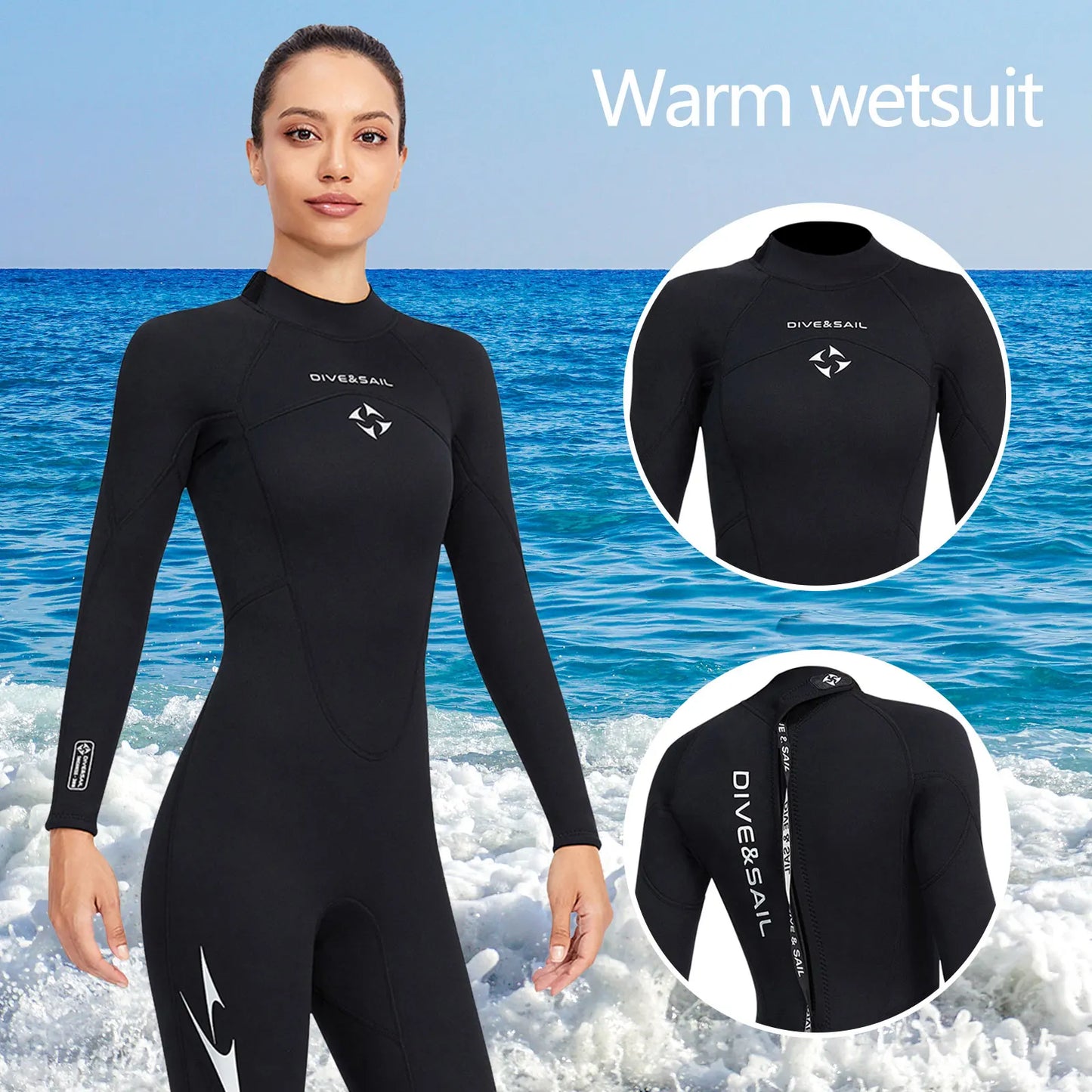 3mm Neoprene Wetsuit For Women Full Body Snorkeling