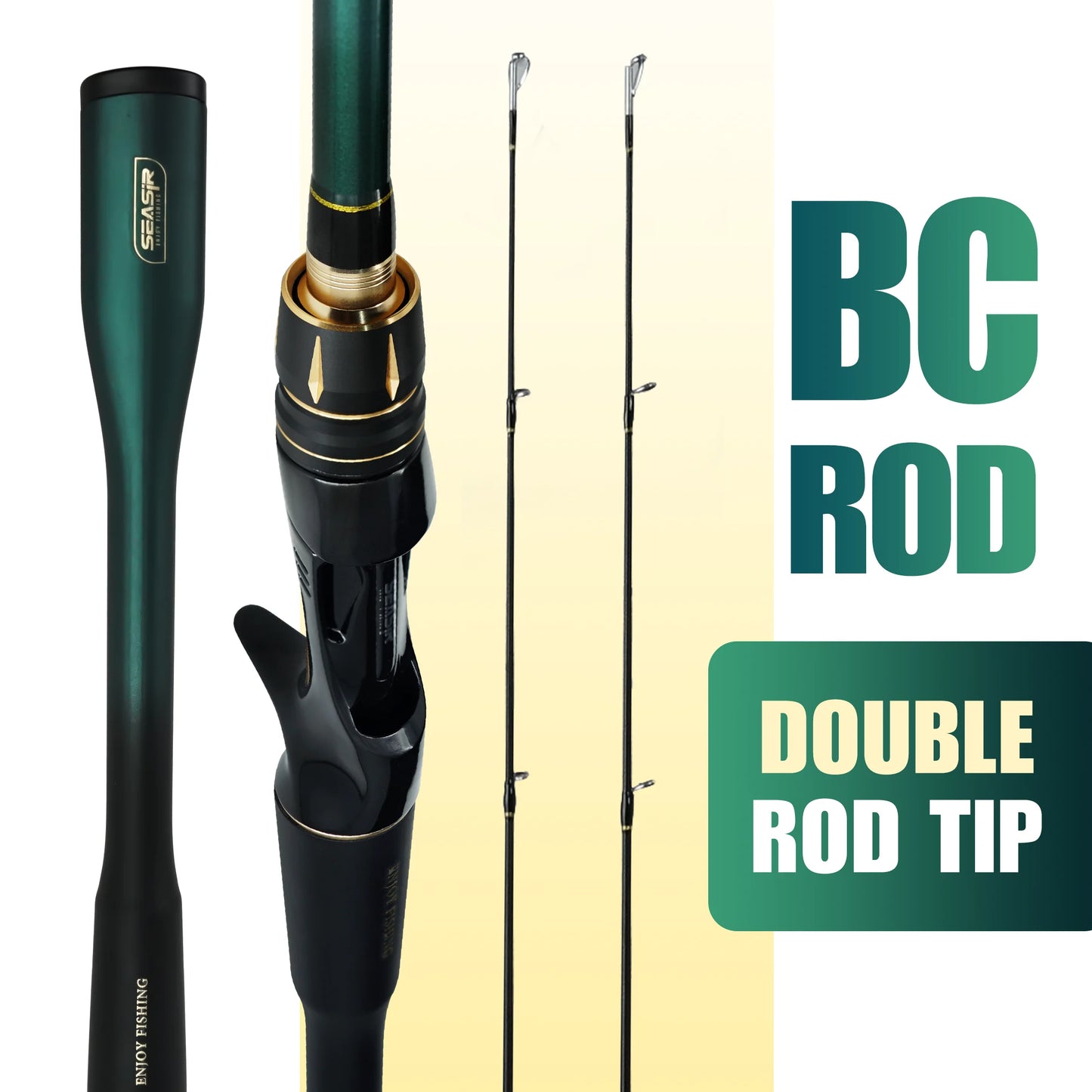 Seasir Dark Dragon MML Two Tip Rod Spinning Baitcasting
