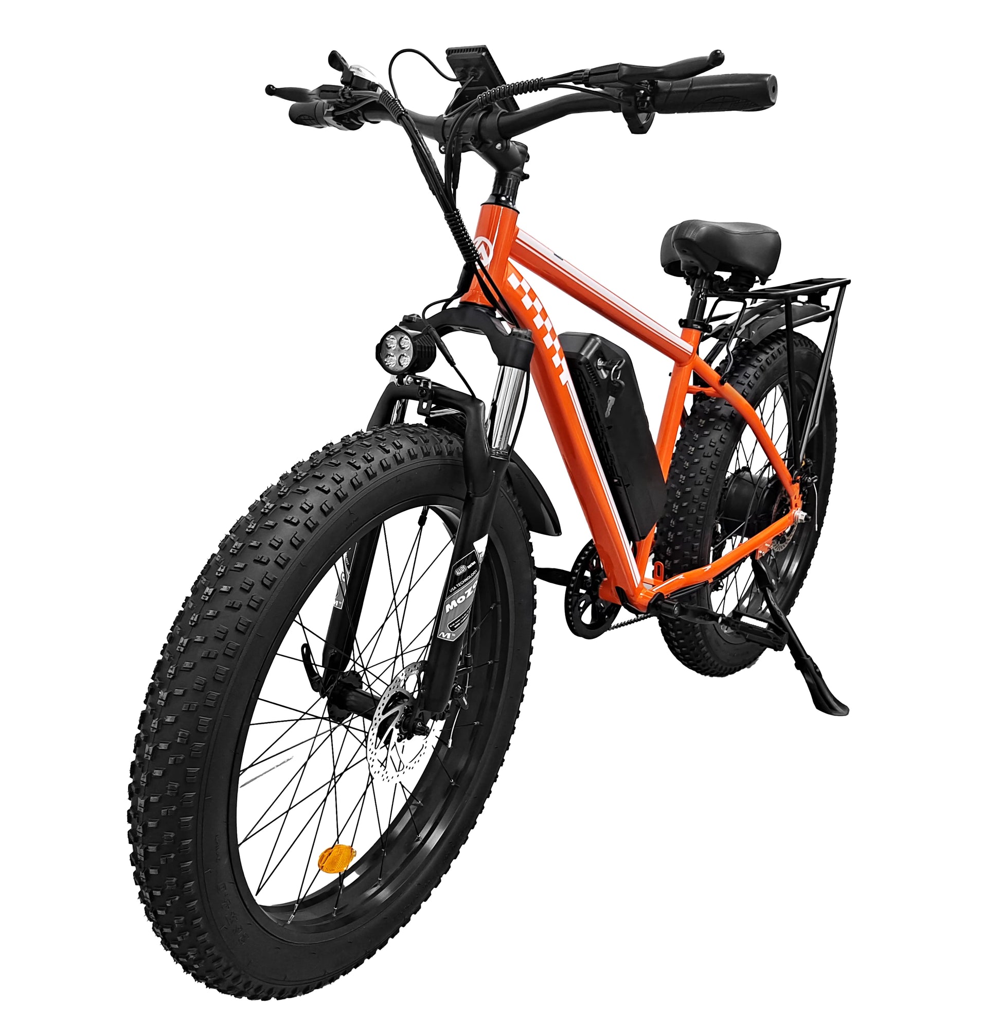 Orange 1000W Electric Bike For Adults 48V 15Ah Fat Tire Mountain Ebike 31 MPH - Get Outside Today 25