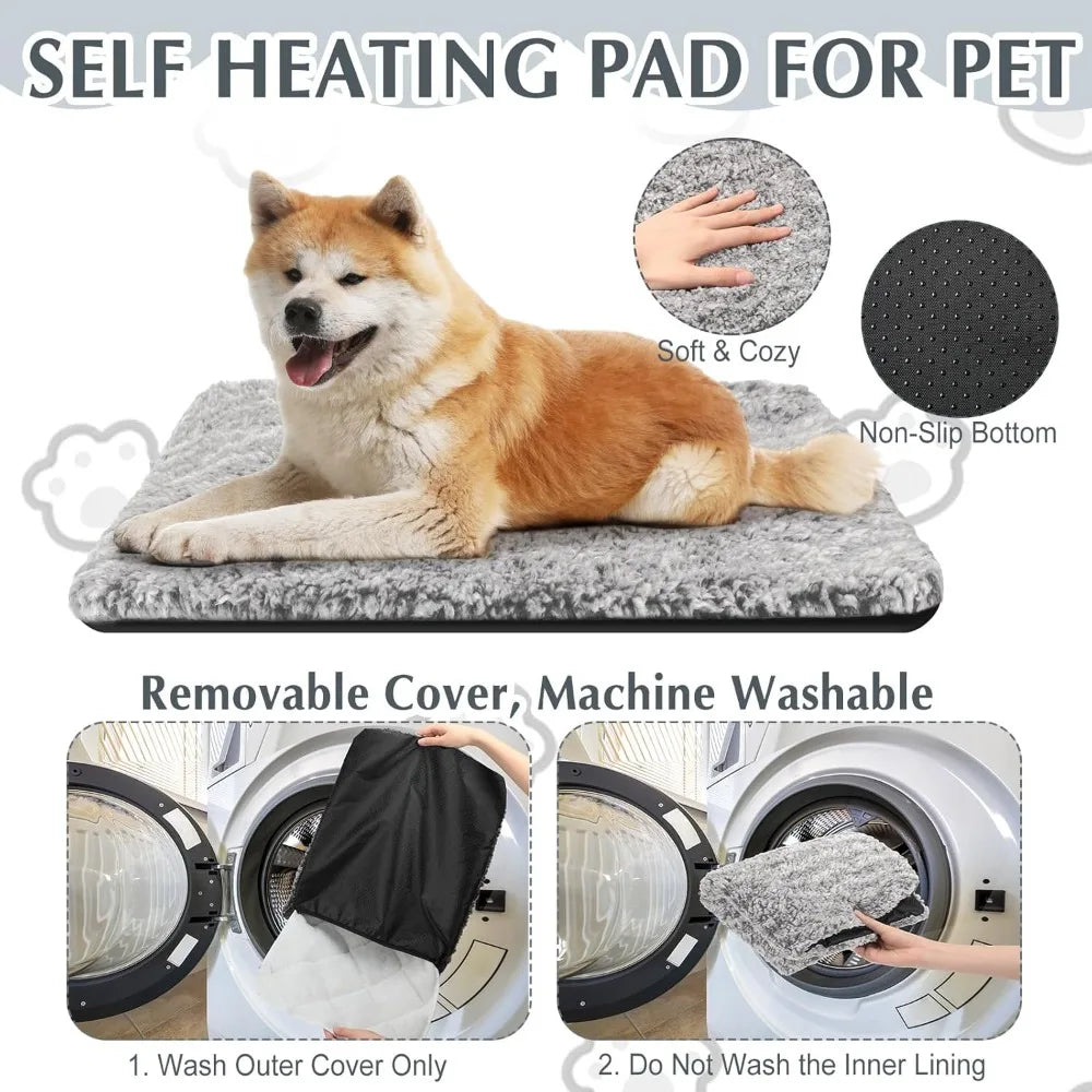4 Pack Self Warming Cat Bed 16x20 Inches Thermal Pad
