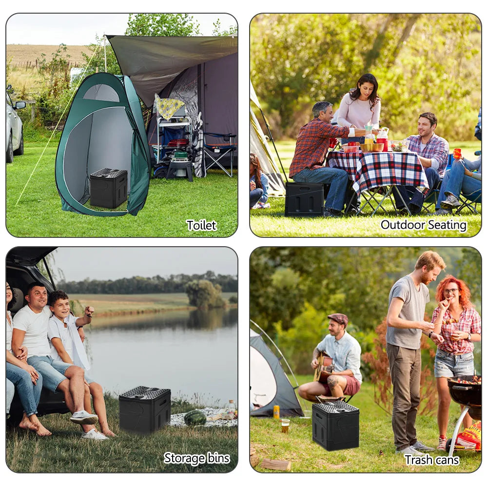 Portable Folding Car Toilet Bucket Strong Bearing Capacity