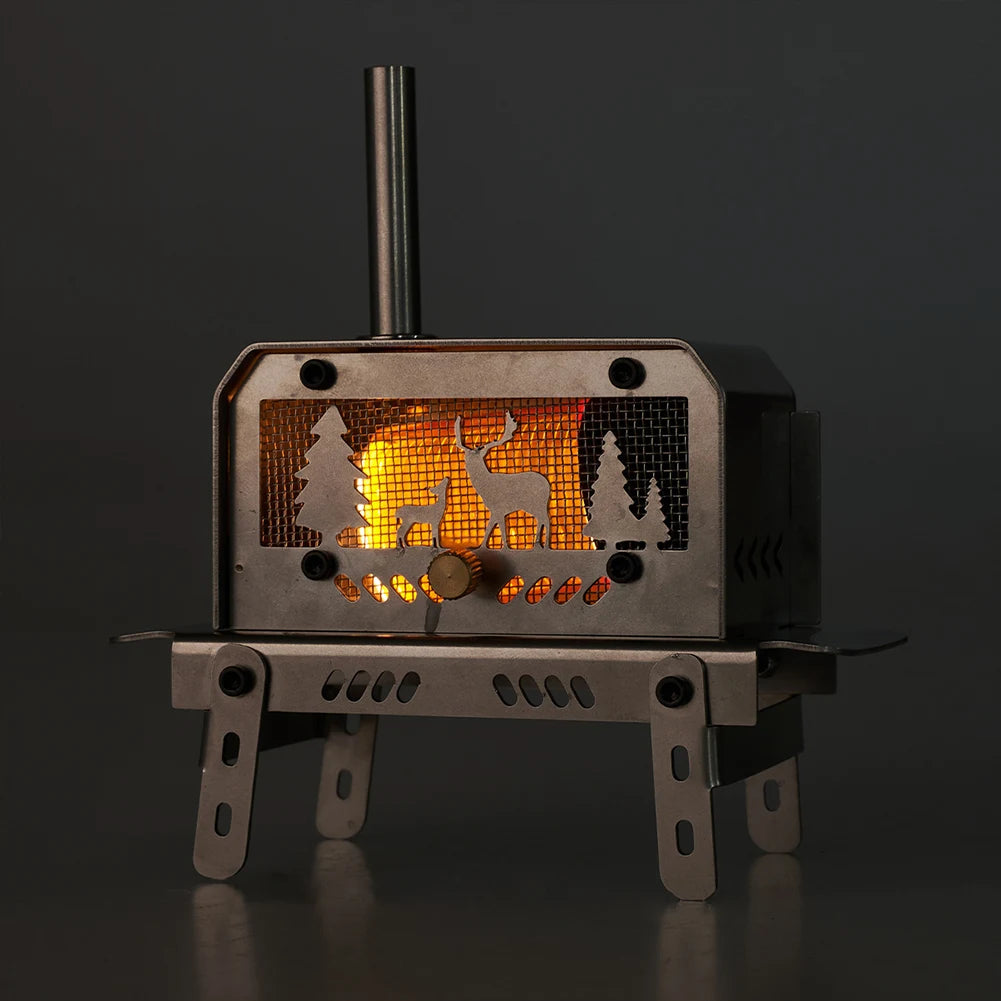 Mini Tent Stove With Chimney Stainless Steel Outdoor Stove
