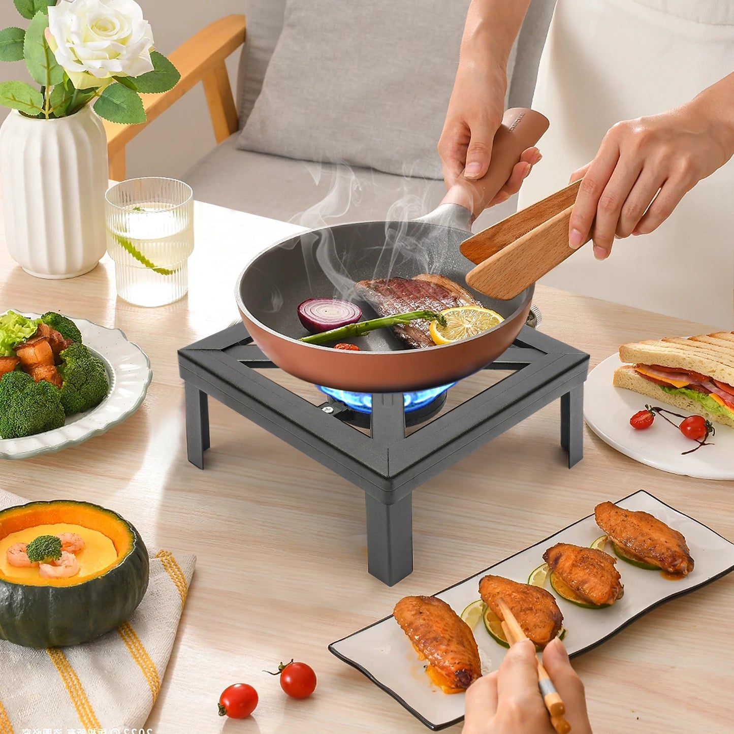 Portable Single Burner Gas Stove Outdoor Propane Cooker