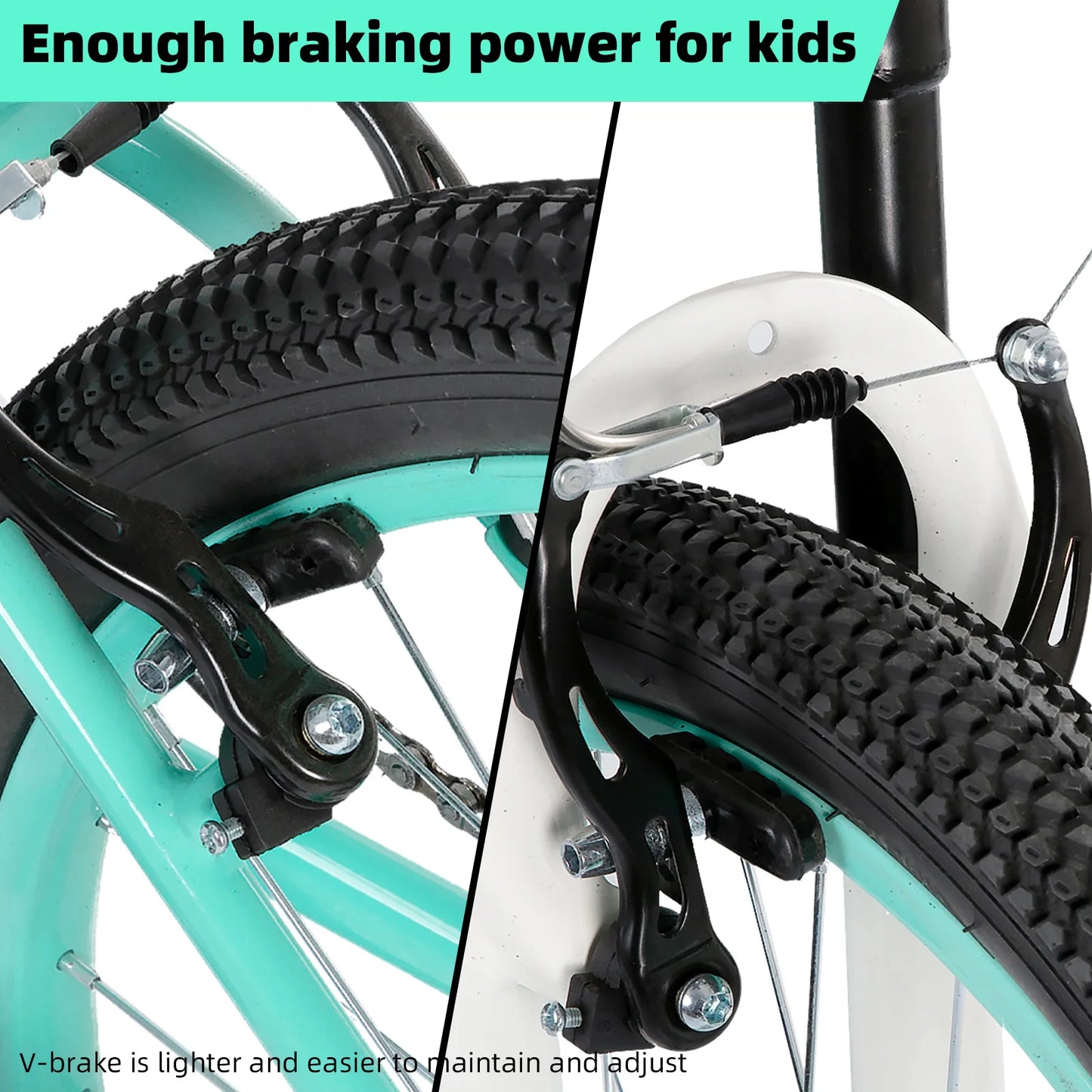 Hiland 20 Inch Kids Mountain Bike for Boys and Girls Single Speed Bicycle with Dual Handbrakes and Kickstand
