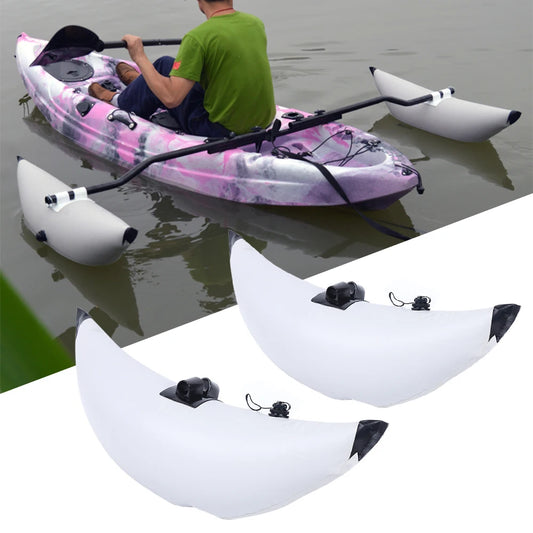 2pcs Inflatable Boat Water Buoyant Float Premium PVC Outrigger Canoe Stabilizer Float Tube for Kayak Canoe - Get Outside Today 25