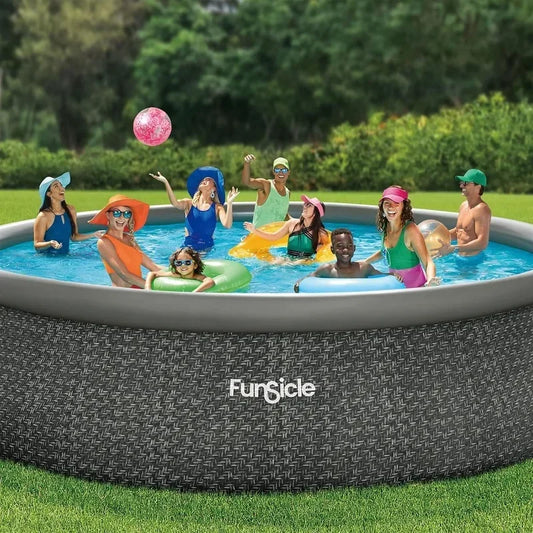 Funsicle Quickset 18 by 48 Inches Round Inflatable Ring Top Outdoor Above Ground Swimming Pool Set with Filter Pump - Get Outside Today 25