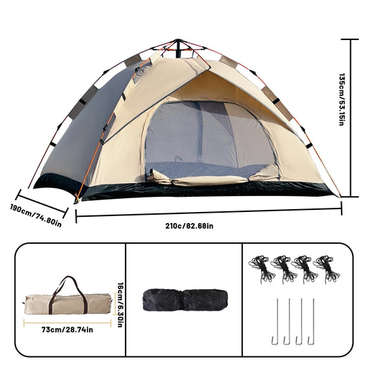 2 To 4 Person Windproof Camping Tent Easy Setup Lightweight Family Outdoor Tent - Get Outside Today 25