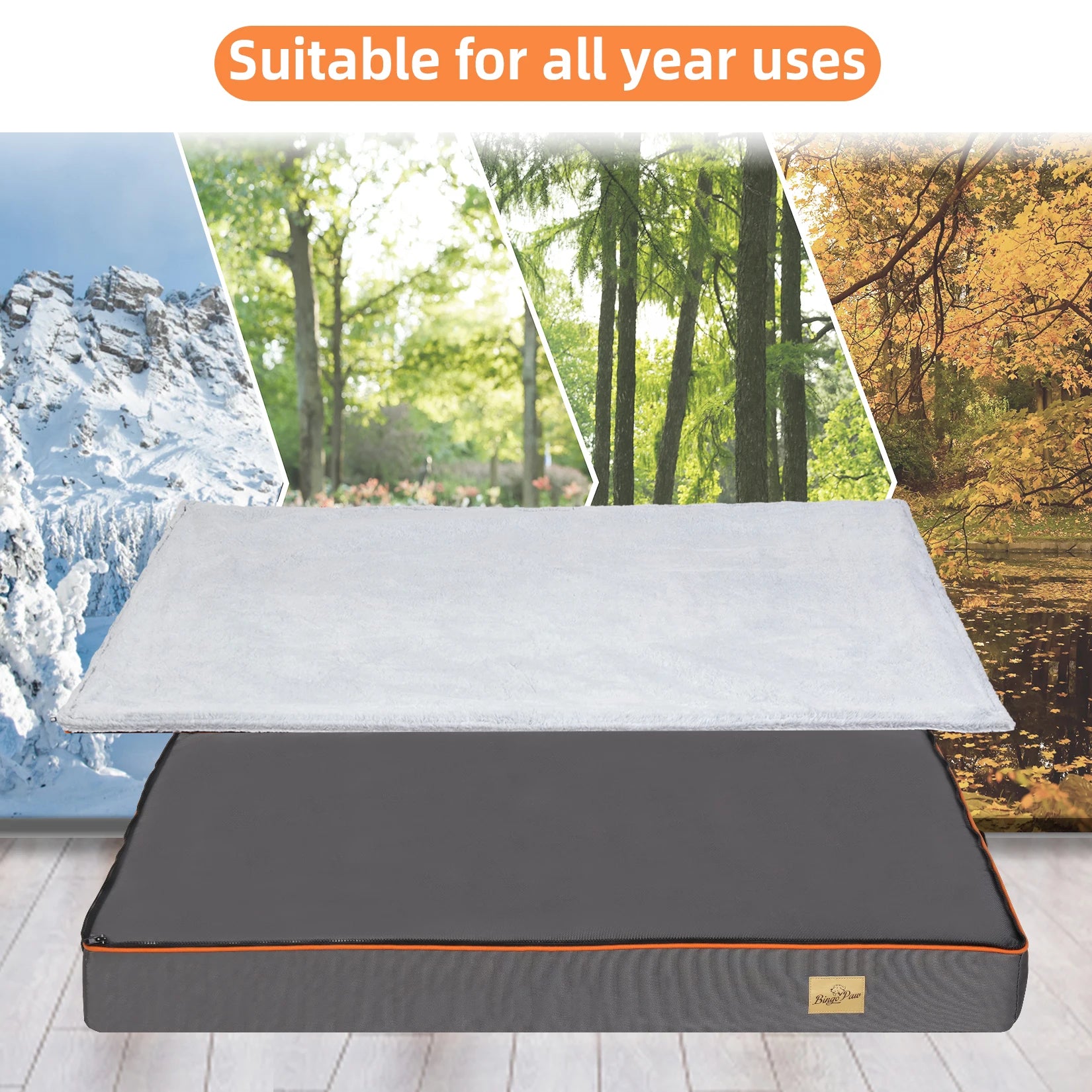 Dog Pet Bed  Large Padded Orthopedic Dog Bed Foam Cushion Pets Pillow Bed with Washable Cover - Get Outside Today 25