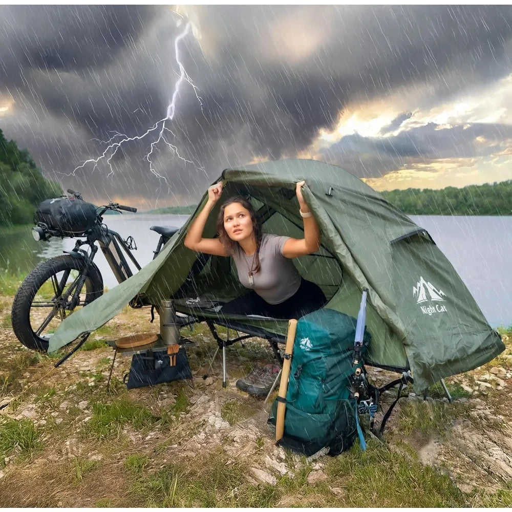 Camping Cot Tent For Adult Waterproof 1 Person Off Ground Combo Cot Bed Portable - Get Outside Today 25