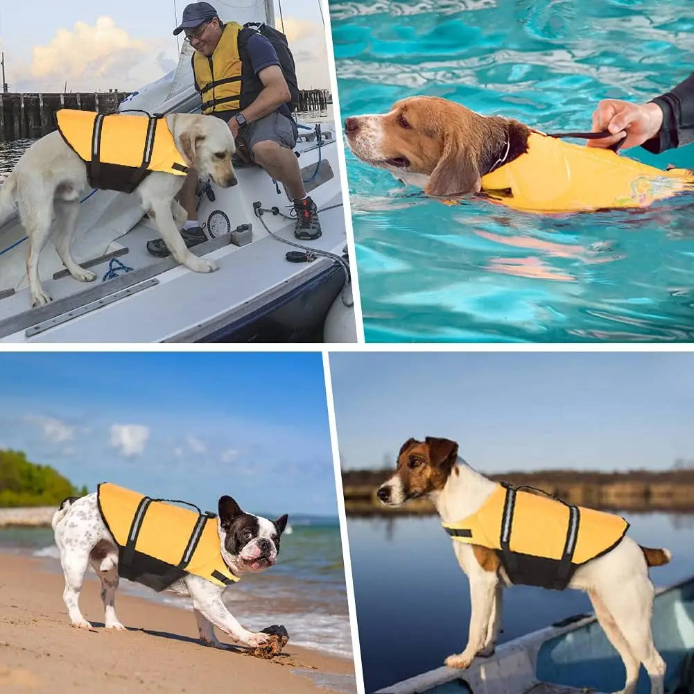 Ripstop Reflective & Adjustable Life Jacket for Dogs with Rescue Handle for Swimming - Get Outside Today 25