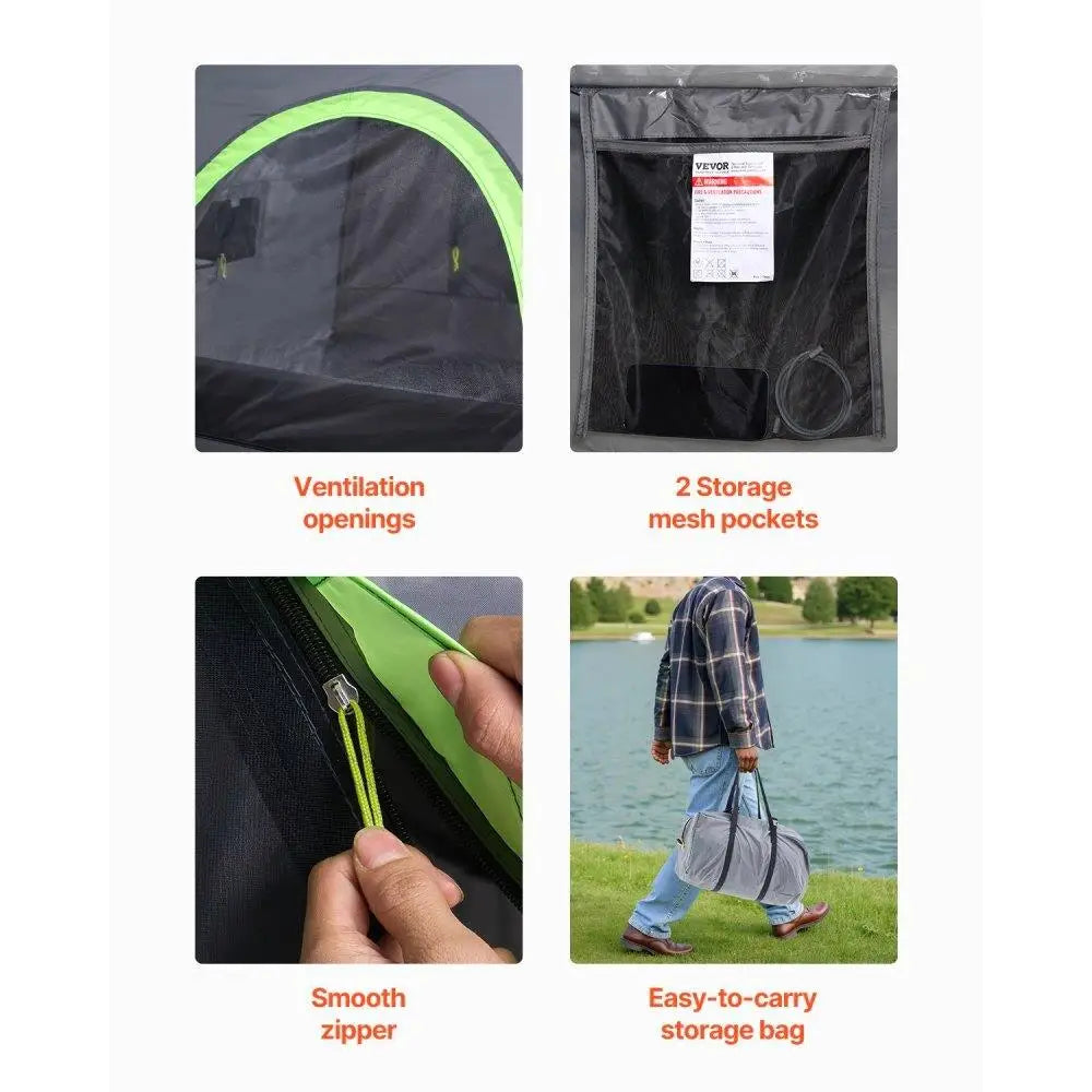Truck Bed Camping Tent 6.4 to 6.7 Feet Waterproof PU2000 for 2 to 3 Person