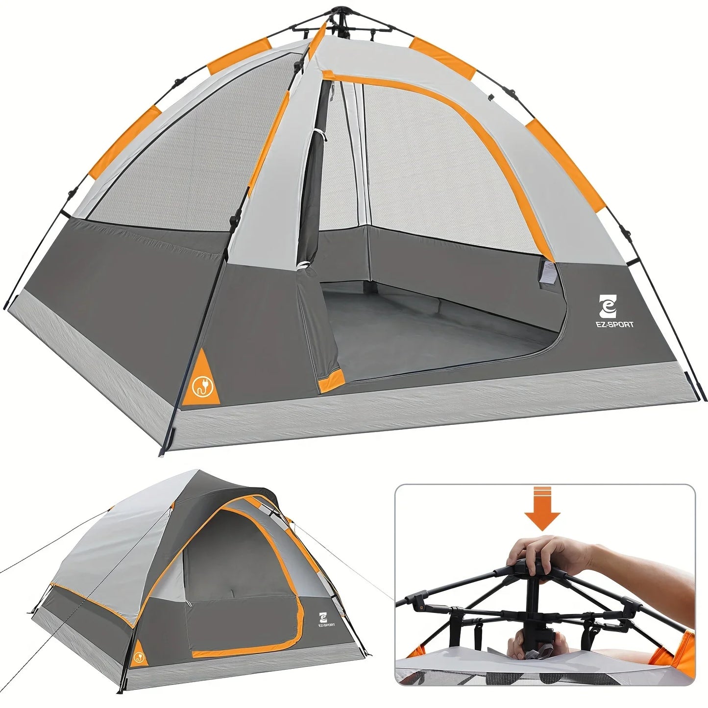 Pop Up Camping Tent For 4 People Instant Setup Removable Rain Waterproof - Get Outside Today 25