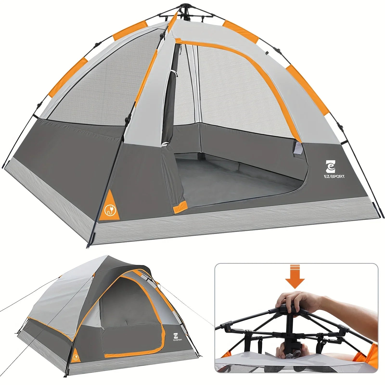 Pop Up Camping Tent For 4 People Instant Setup Removable Rain Waterproof - Get Outside Today 25