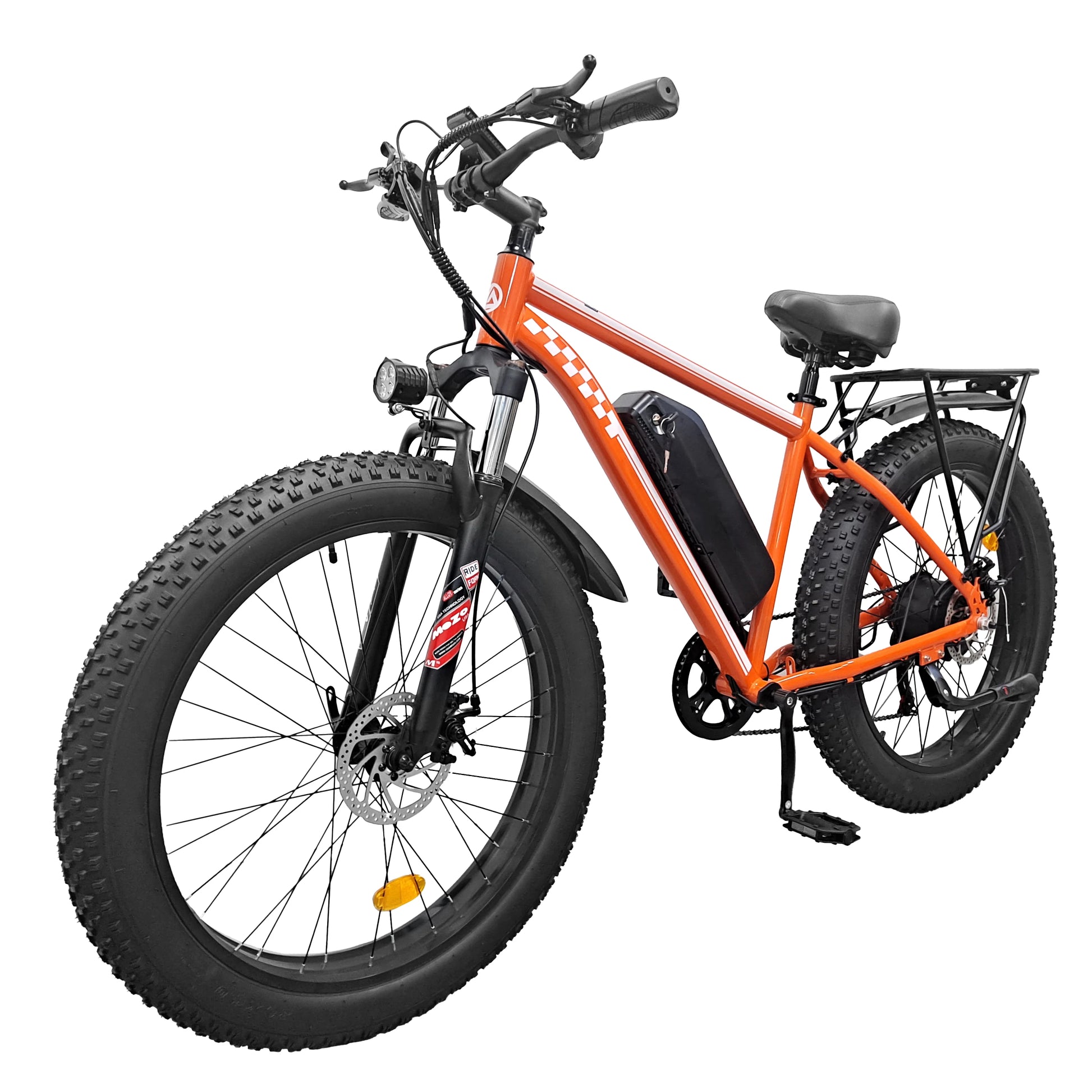 Orange 1000W Electric Bike For Adults 48V 15Ah Fat Tire Mountain Ebike 31 MPH - Get Outside Today 25