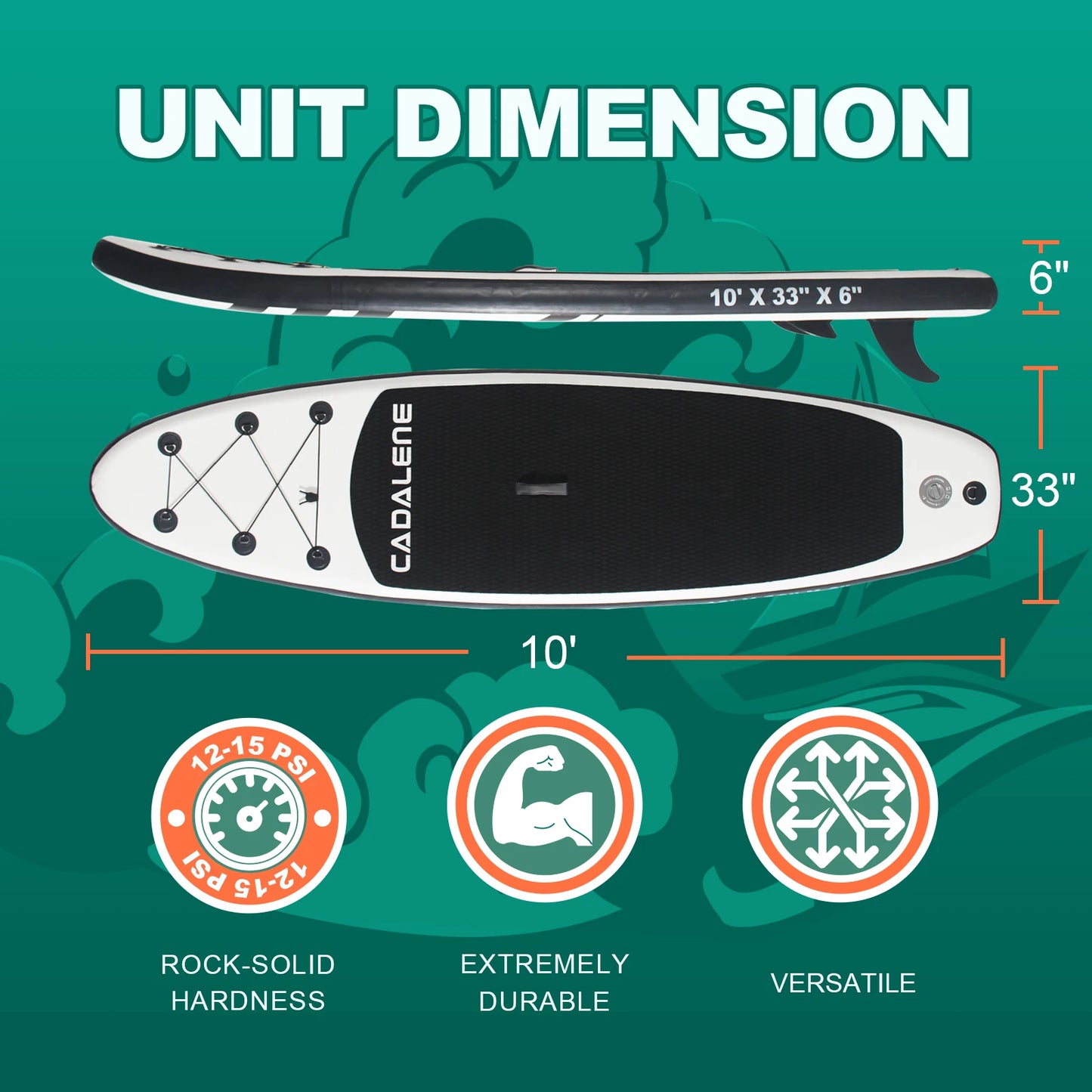 CADALENE Inflatable Stand Up Paddle Board Anti Slip Deck