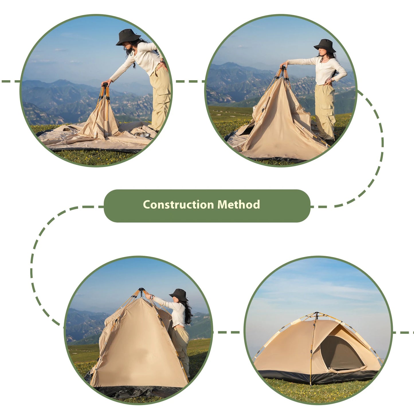 2 To 4 Person Windproof Camping Tent Easy Setup Lightweight Family Outdoor Tent - Get Outside Today 25
