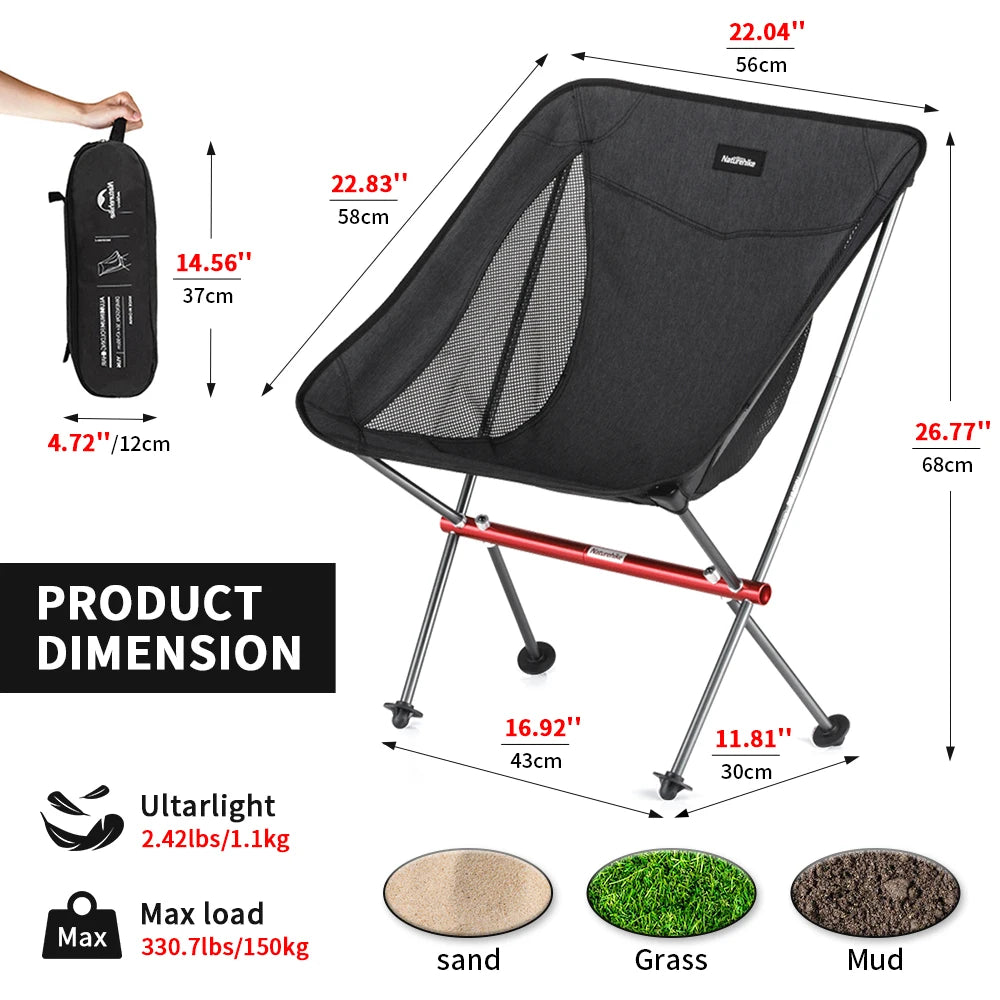 Naturehike Camping Chair YL05 YL06 Ultralight Folding Chair - Get Outside Today 25