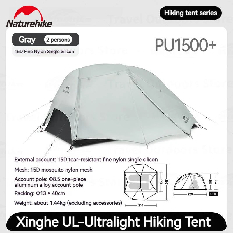 Naturehike Star River UL 15D Silicone Two Person Tent Three Seasons With Mat - Get Outside Today 25