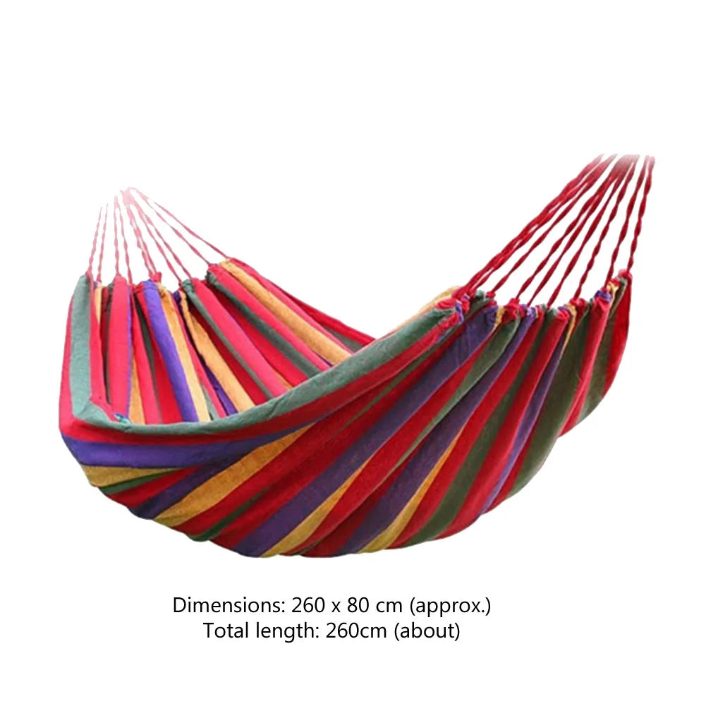 Two Person Fabric Hammock With Tree Straps Carry Bag